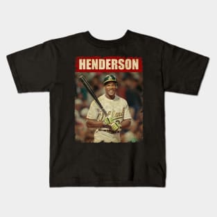 Rickey Henderson - NEW RETRO STYLE Kids T-Shirt